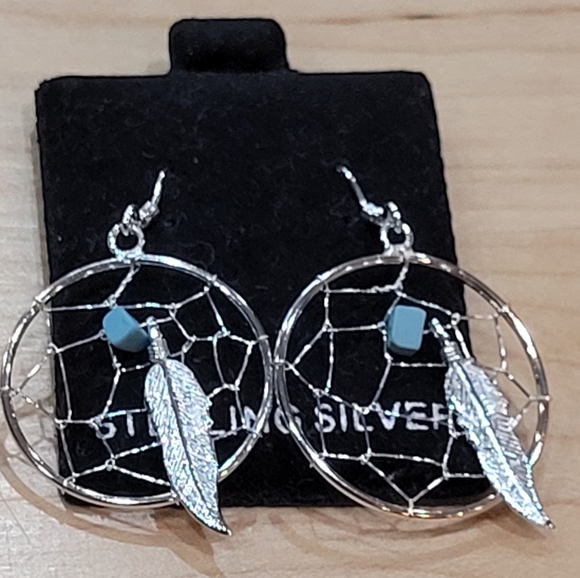 Dream Catcher Earrings - Sterling Silver - Picture 1 of 10